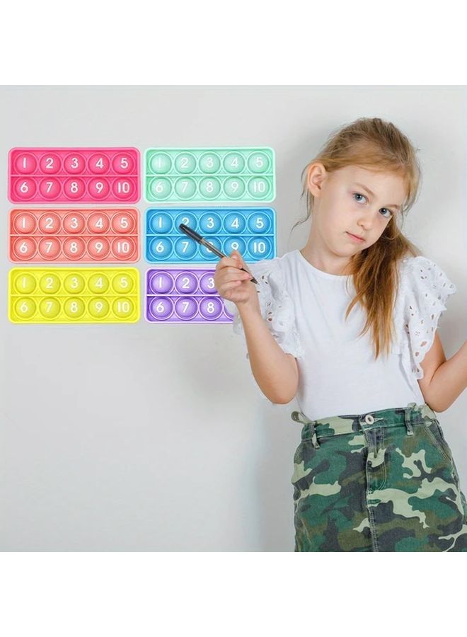 معكرون 6 قطع سيليكون إطار عشري ألعاب فقاعات رياضيات تعلم العد للأطفال من عمر 3 سنوات - Image 5